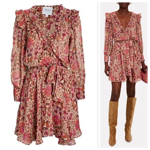 Misa Veruka Floral Belted Mini Dress Revolve - Picture 8 of 9